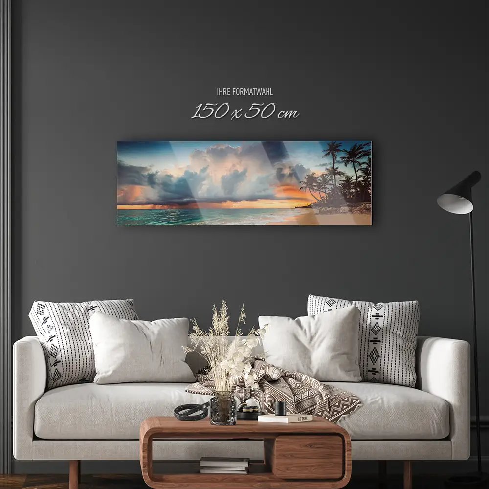 Acrylglasbild 150x50cm groß Strand & Meer Dominikanische Republik
