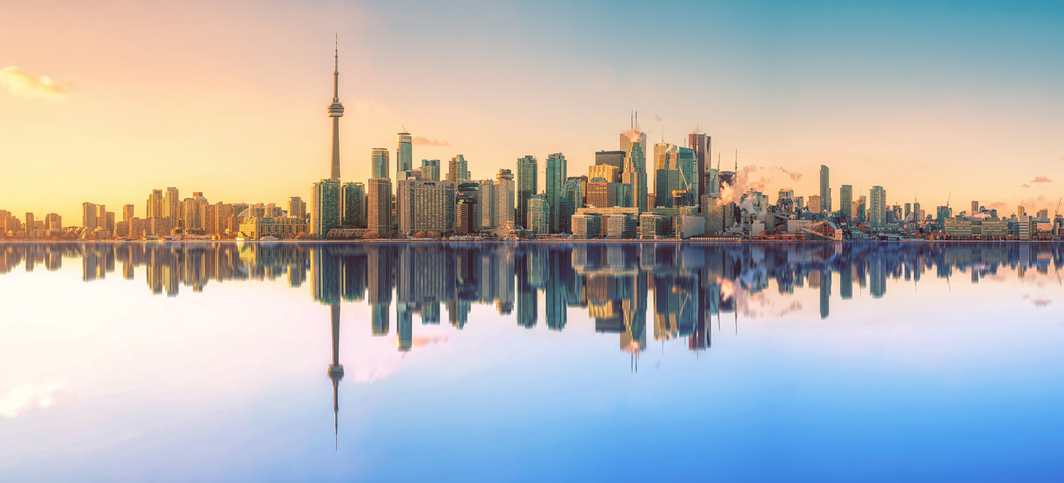 Skyline Toronto, Kanada als Poster 110x50cm