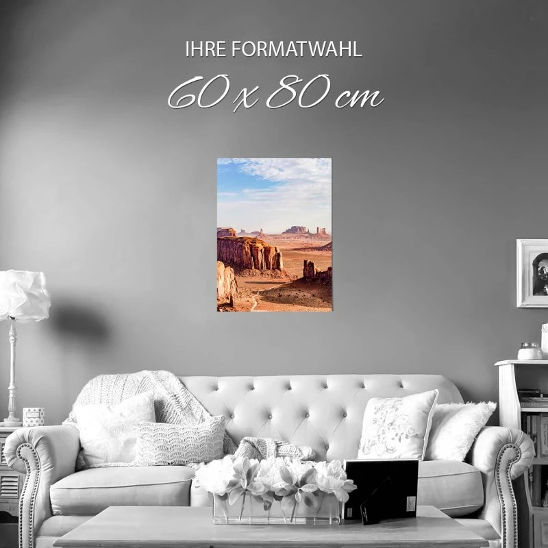 Poster 60x80cm groß, Berge & Gebirge Monument Valley USA