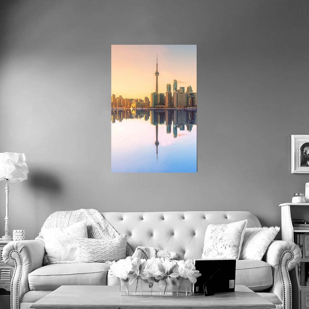 Poster 80x120cm Hochformat, Skyline Toronto, Kanada