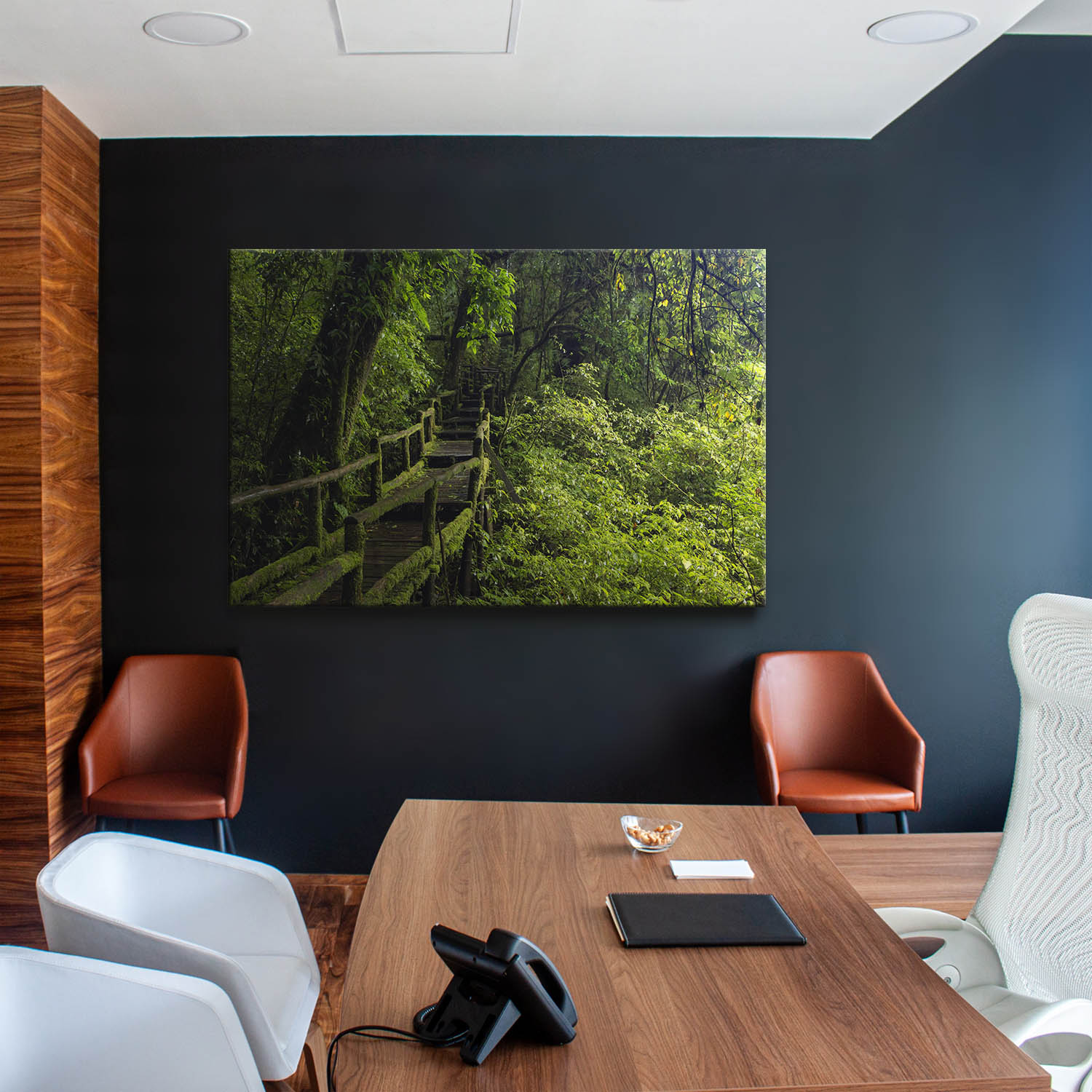 Wald & Bäume Wanderung als Keilrahmenbild 180x90cm