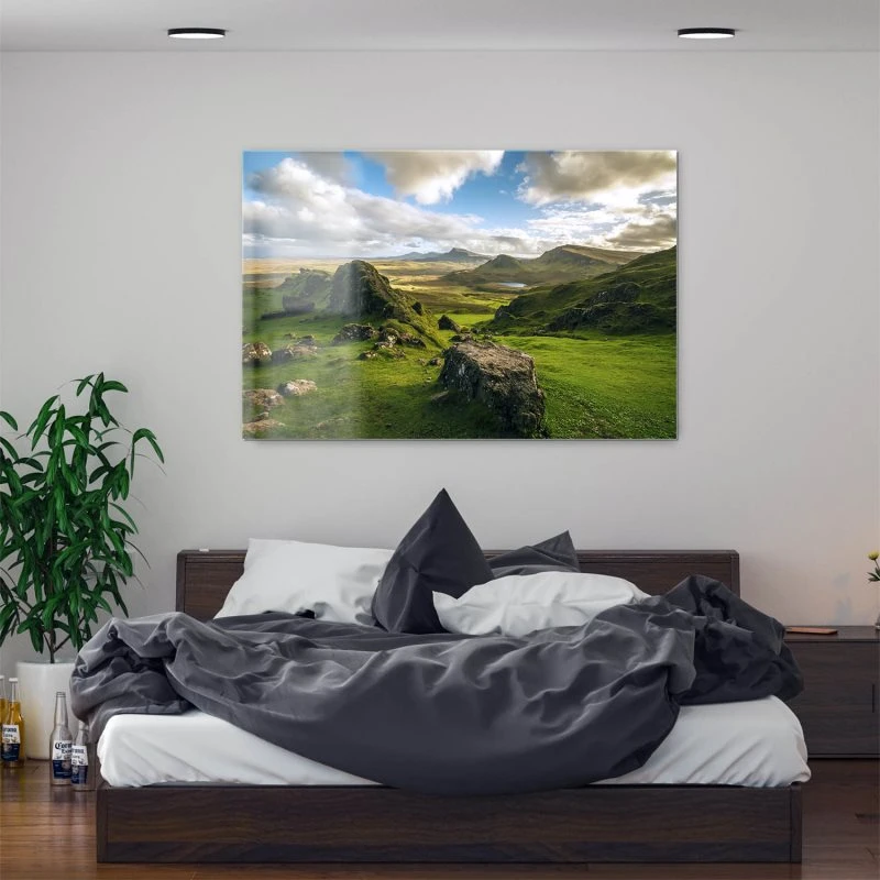 Berge & Gebirge Quiraing Pass Schottland als Acrylglasverbund Bild 200x150cm
