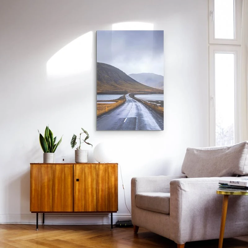 XXL Berge & Gebirge Alu-Dibond Bild im Hochformat 100x150cm, Motiv Halbinsel Snæfellsnes Island