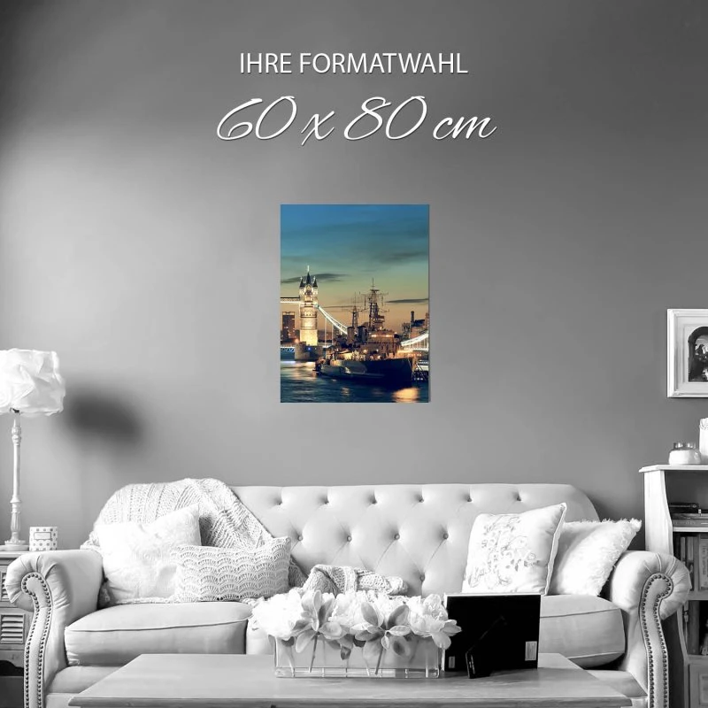 Poster 60x80cm groß, Flüsse & Seen London Themse Tower Bridge