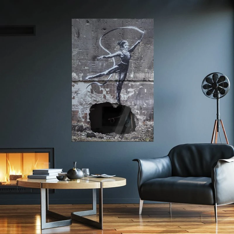 Poster 40x60cm im Hochformat, Ukraine Ballerina 2 Banksy