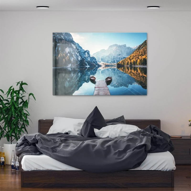 Berge & Gebirge Pragser Wildsee Dolomiten als Acrylglasverbund Bild 200x150cm