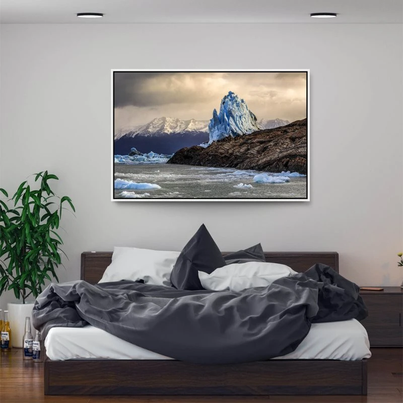 Berge & Gebirge Perito Moreno Gletscher im weißen Bilderrahmen, 200x150cm