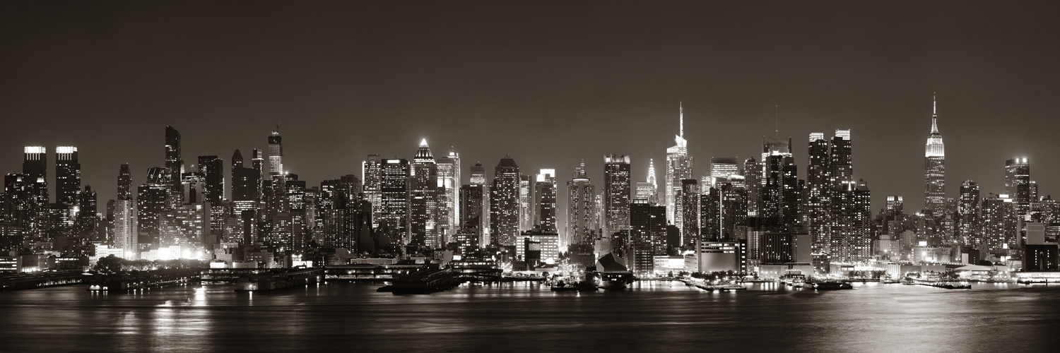 Panorama Poster 150x50cm, Skyline New York City