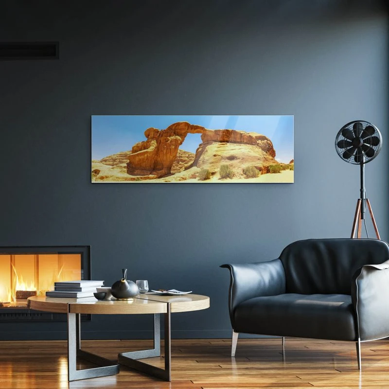 Berge & Gebirge Wadi Rum Wüste als Acrylglasverbund Bild 150x50cm