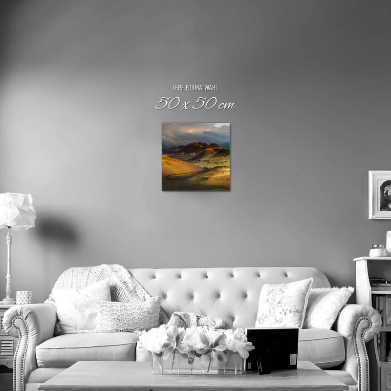 Berge & Gebirge Lanzarote Spanien als Alu-Dibond Bild 50x50cm