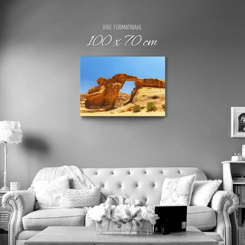 Alu-Dibond Bild Wadi Rum Wüste, Berge & Gebirge, 100x70cm groß
