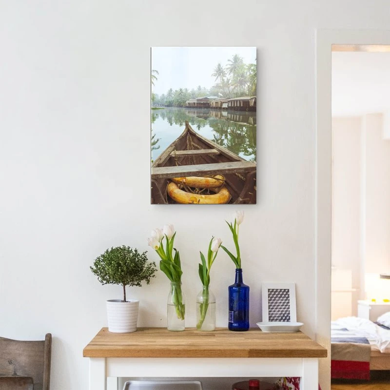 Flüsse & Seen Kumarakom Indien im Hochformat als Acrylglasverbund Bild 40x60cm