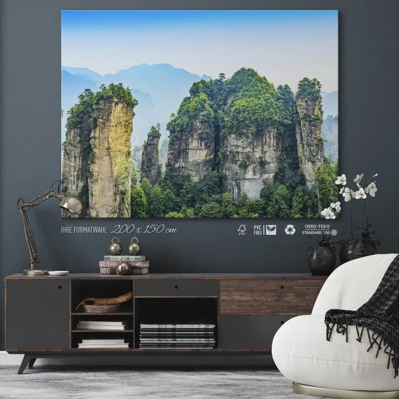 Berge & Gebirge Zhangjiajie Nationalpark als Keilrahmenbild 200x150cm