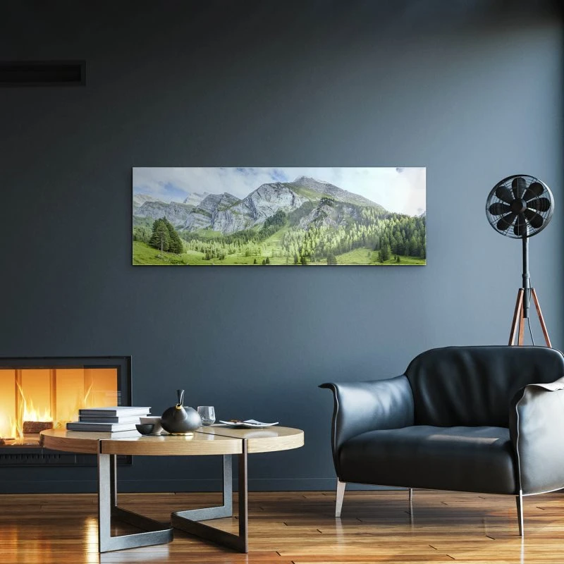 Acrylglasbild 150x50cm groß Berge & Gebirge Lichtspiele Zillertal