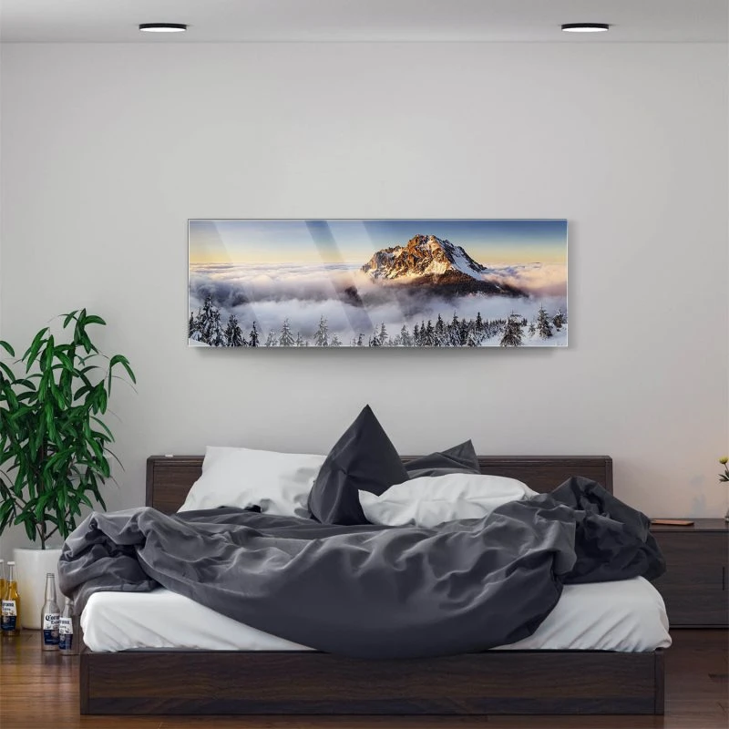 Berge & Gebirge Winter Mala Fatra slowakei als Acrylglasverbund Bild 150x50cm