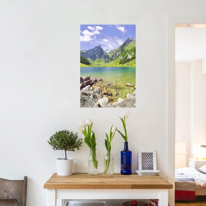 Poster 50x70cm Seealpsee Alpen Berge & Gebirge
