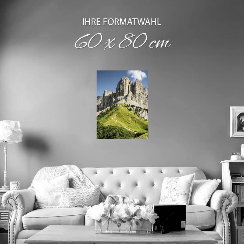 Poster 60x80cm groß, Berge & Gebirge Dolomiten Panorama