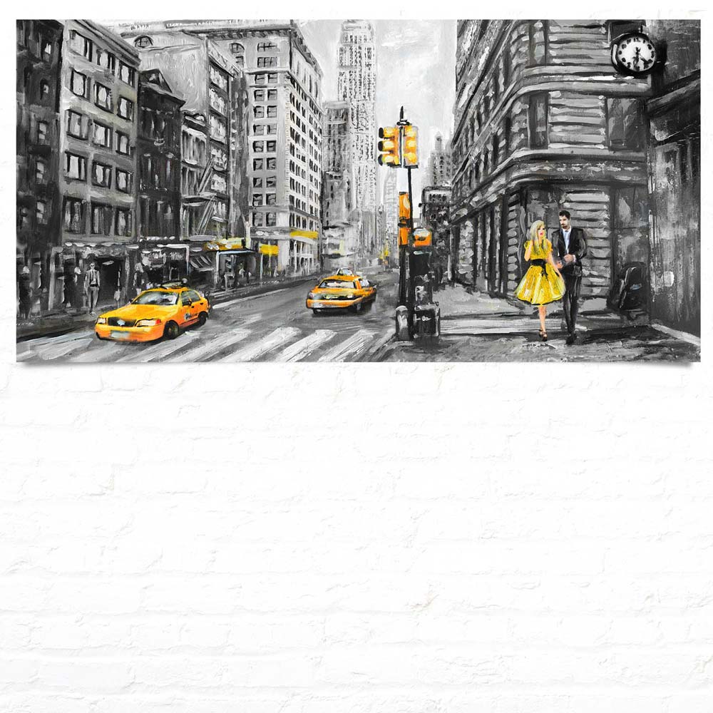 WandPoster 120x60cm New York wie gemalt, Skyline