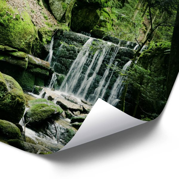 Poster 40x60cm im Hochformat, Wolfsschlucht Österreich Wasserfall
