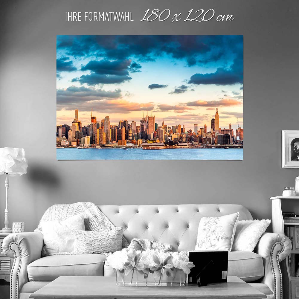 großes Poster Skyline Panorama von New York, 180x120cm