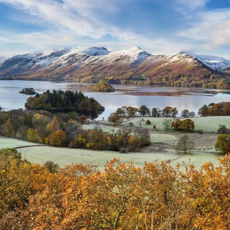 Berge & Gebirge Derwent Water England als Alu-Dibond Bild 50x50cm