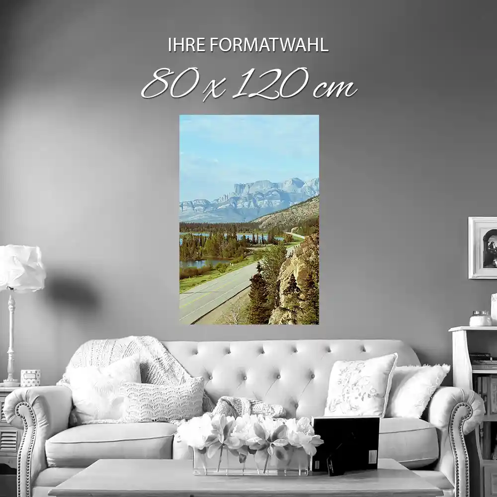 Poster 80x120cm Hochformat, Flüsse & Seen Trans Canada Highway