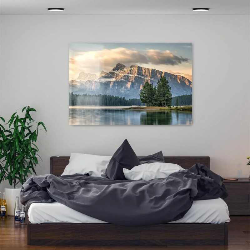 200x150cm großes Acrylglasbild, Berge & Gebirge Kanada Mount Rundle