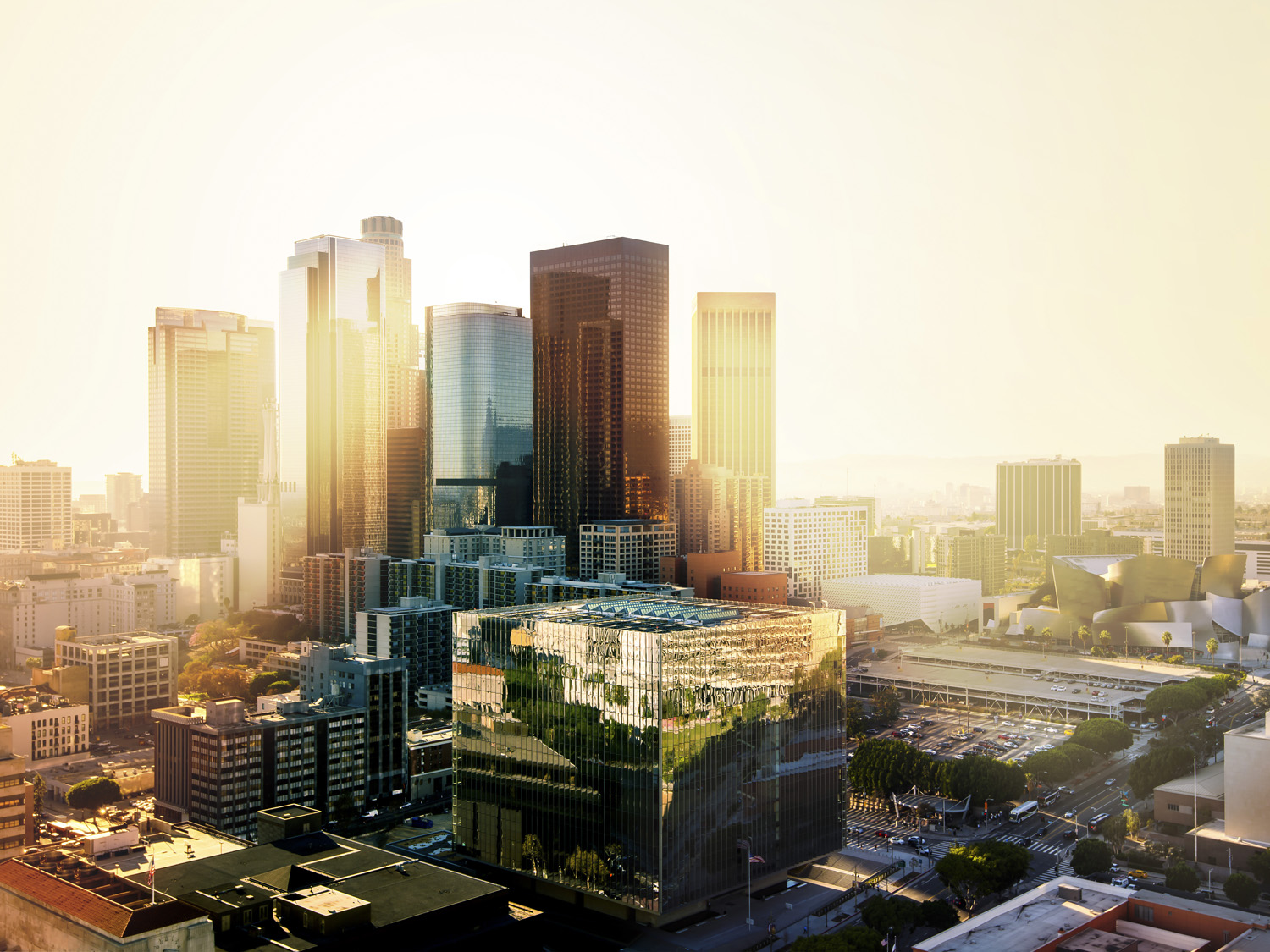 Skyline Los Angeles Sunset als Poster 160x120cm
