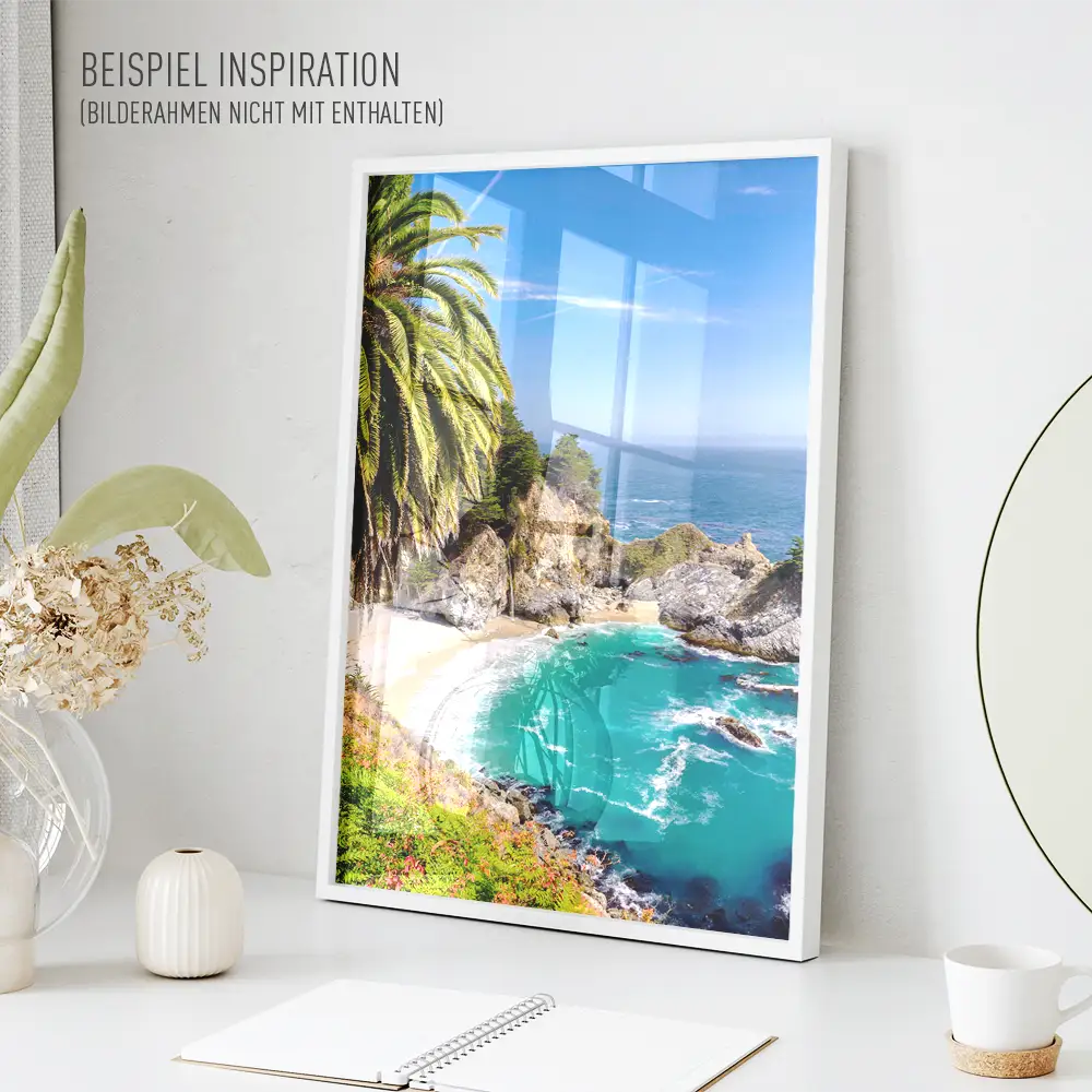 Poster 40x60cm im Hochformat, McWay Falls USA Kalifornien Strand & Meer