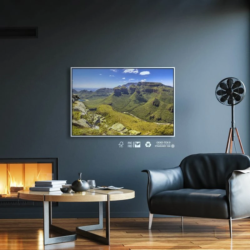 Berge & Gebirge Blyde River Canyon im weißen Bilderrahmen, 100x70cm