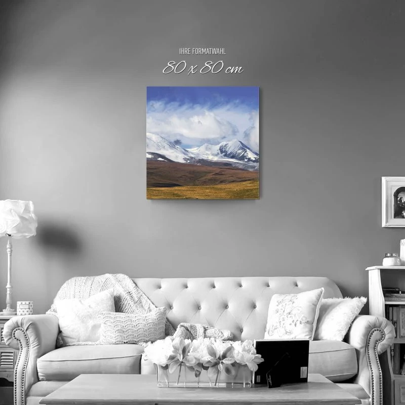 Berge & Gebirge Altai Ukok Russland als Alu-Dibond Bild 80x80cm