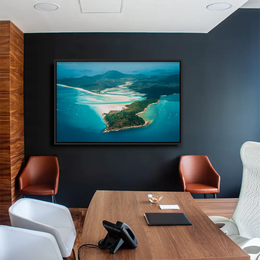 Strand & Meer Panorama Australien im schwarzen Bilderrahmen, 200x150cm