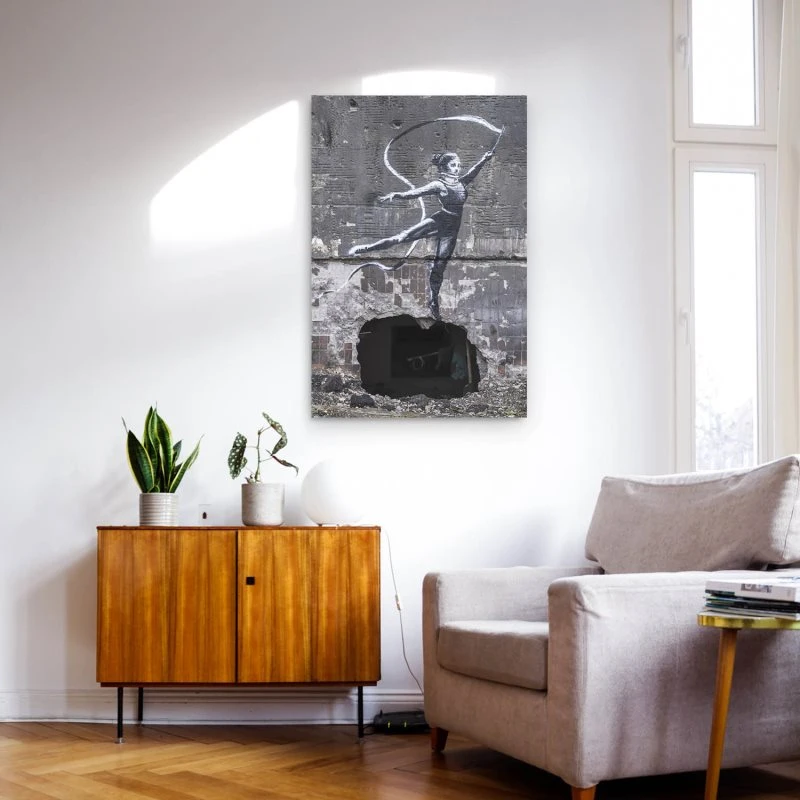 Poster 40x60cm im Hochformat, Ukraine Ballerina 2 Banksy