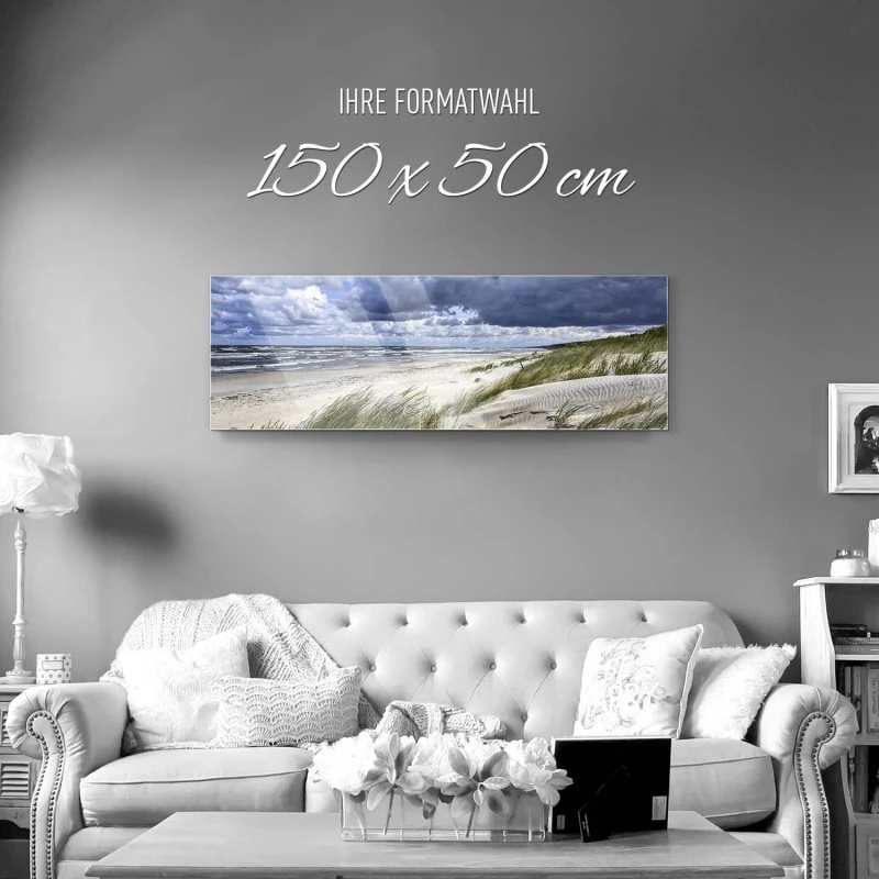 Strand & Meer Ostsee Strand Polen als Acrylglasverbund Bild 150x50cm