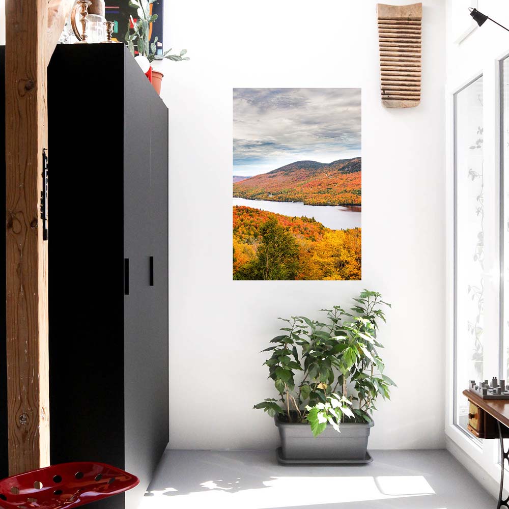 Poster 80x120cm Hochformat, Wald & Bäume Indian Summer, Québec, Kanada