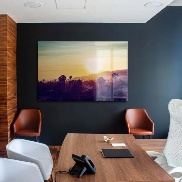 Skyline Los Angeles sunset als Acrylglas Bild 90x60cm