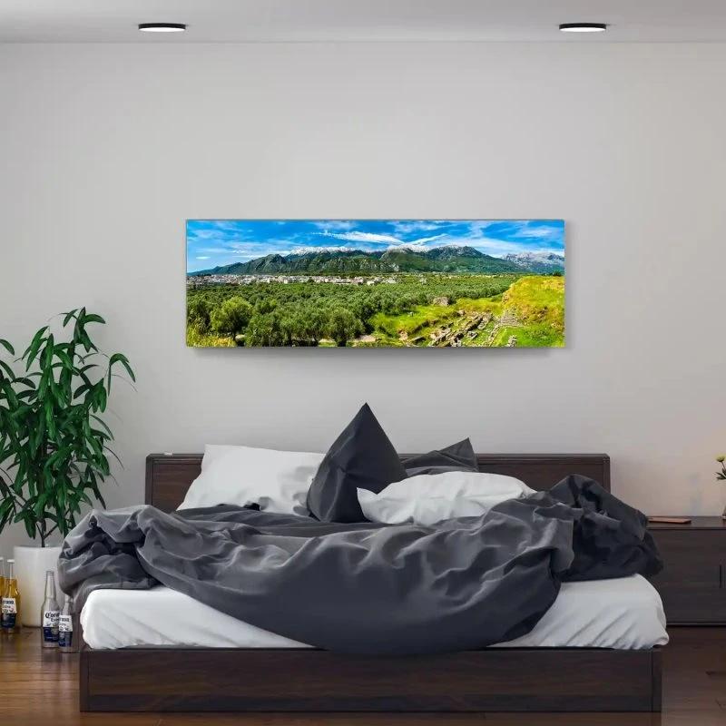 Alu-Dibond Bild 150x50cm groß Berge & Gebirge Griechenland Sparta