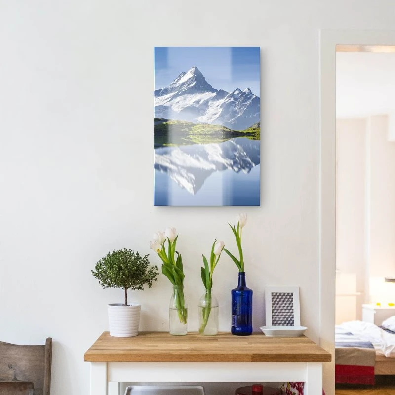 Berge & Gebirge im XXL Hochformat, Bachalpsee Schweiz als Acrylglasbild 100x150cm