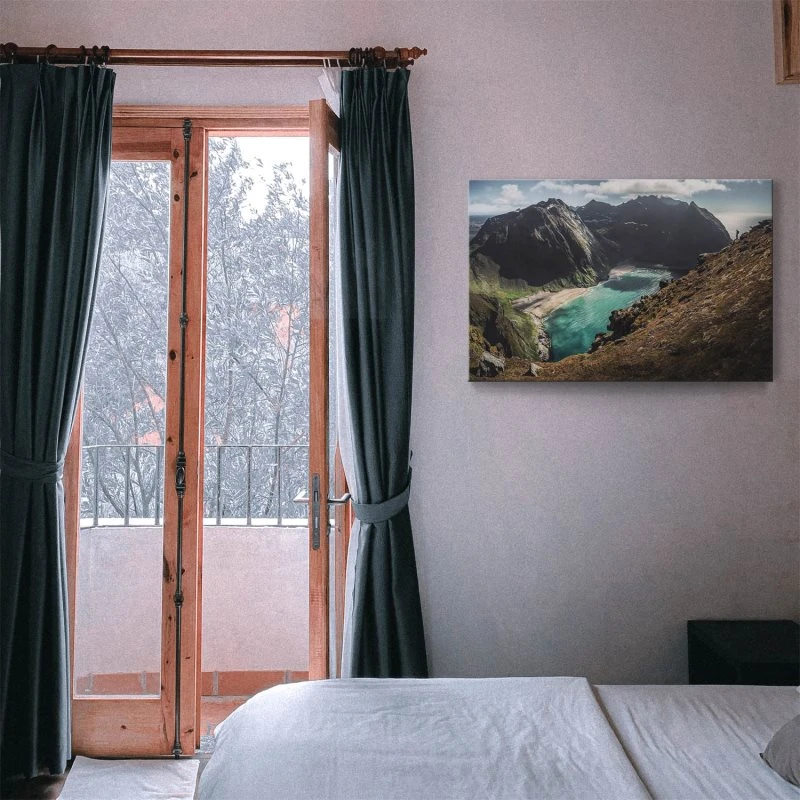 Keilrahmenbild Berge & Gebirge, Irgendwo Norwegen Lofoten 90x60cm groß