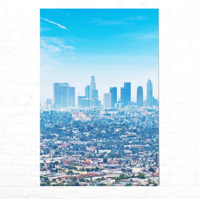 Skyline Los Angeles Panorama Poster XXL 100x150cm im Hochformat