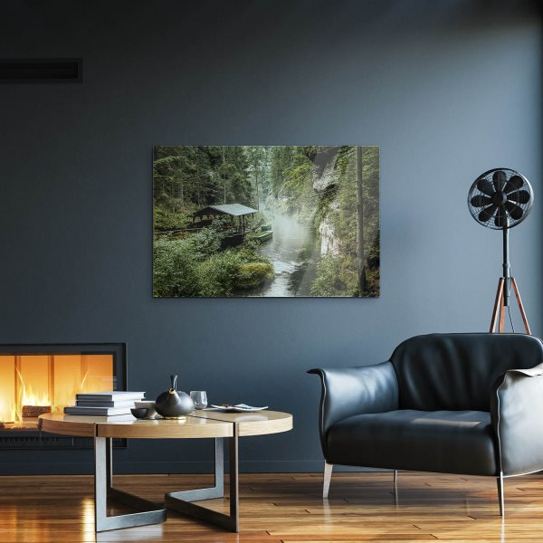 Fluss, Gebirge Edmundsklamm als Acrylglas Bild 120x60cm
