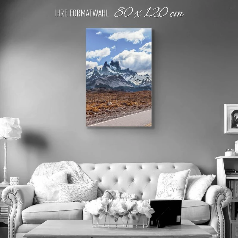 Alu-Dibond Bild im Hochformat, Berge & Gebirge Fitz Roy 80x120cm