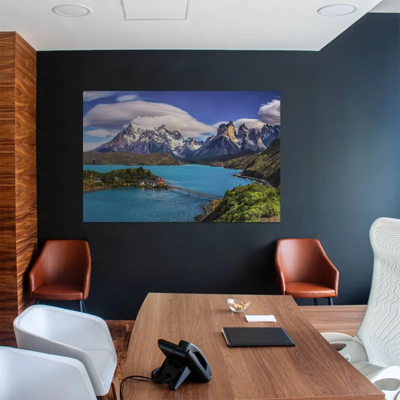 XXL Poster 200x150cm Berge & Gebirge Lake Pehoe Patagonien