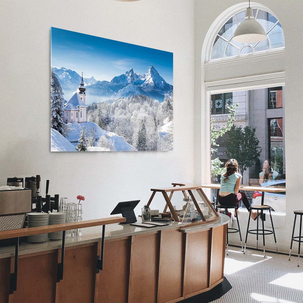 Berge & Gebirge Winter in den Alpen als XXL Acrylglasbild 150x100cm