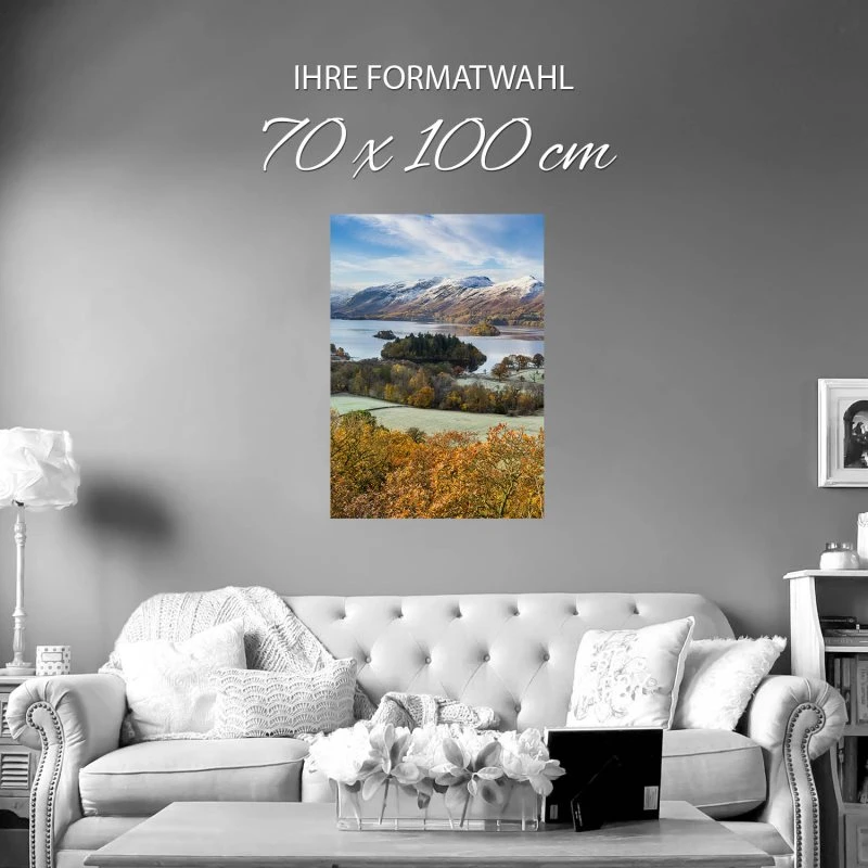 Poster Derwent Water England Berge & Gebirge, 70x100cm groß