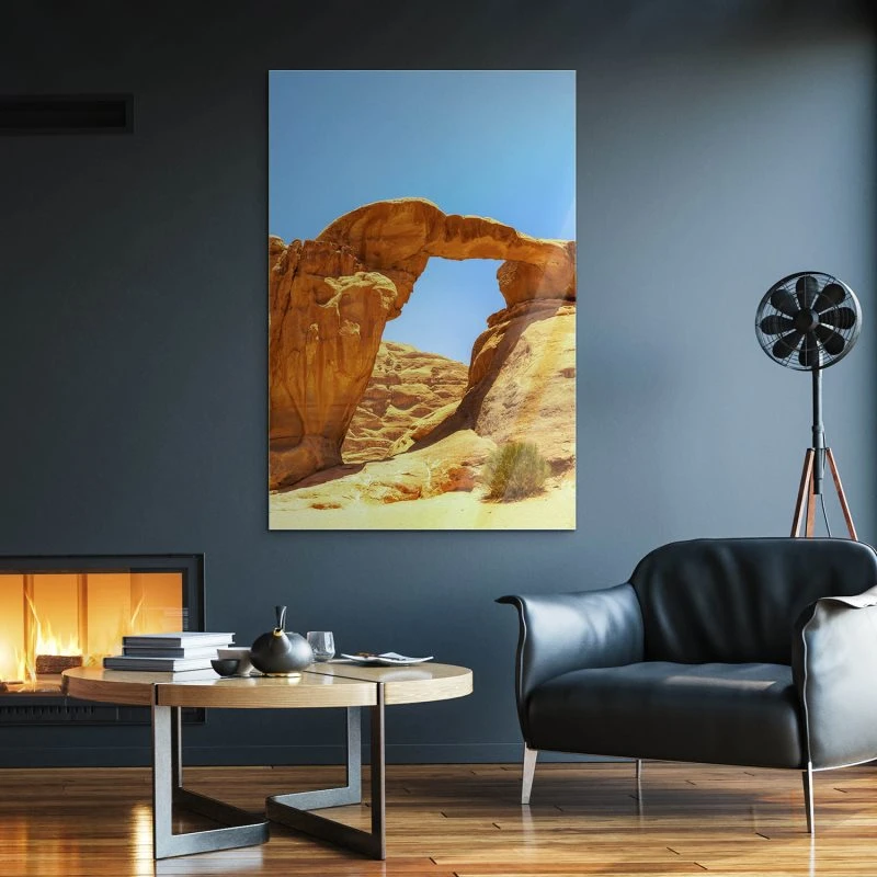 Berge & Gebirge im Hochformat, Wadi Rum Wüste als Acrylglas Bild 60x90cm