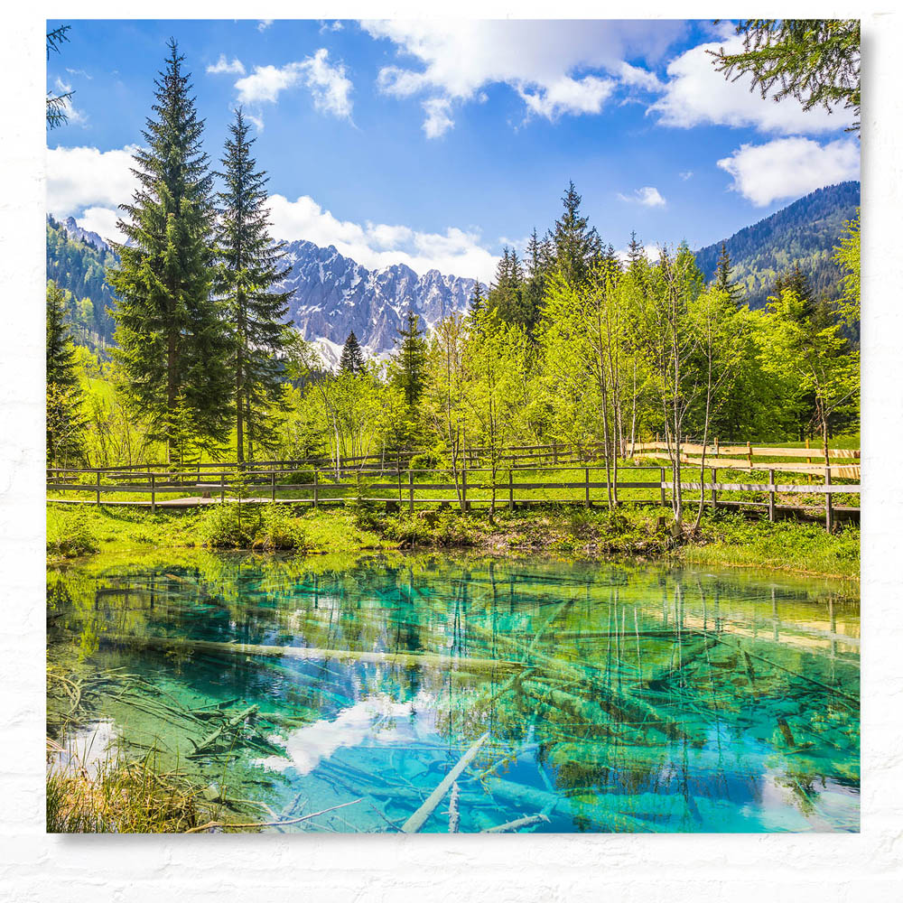 WandPoster Wald & Berge Meerauge Bodental, 50x50cm
