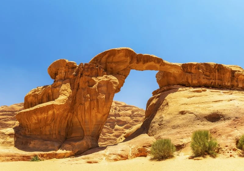 Berge & Gebirge Wadi Rum Wüste als Acrylglasverbund Bild 100x70cm