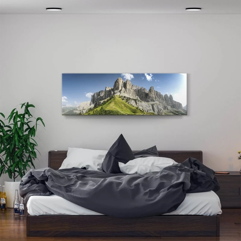 Keilrahmenbild 150x50cm, Berge & Gebirge Dolomiten Panorama