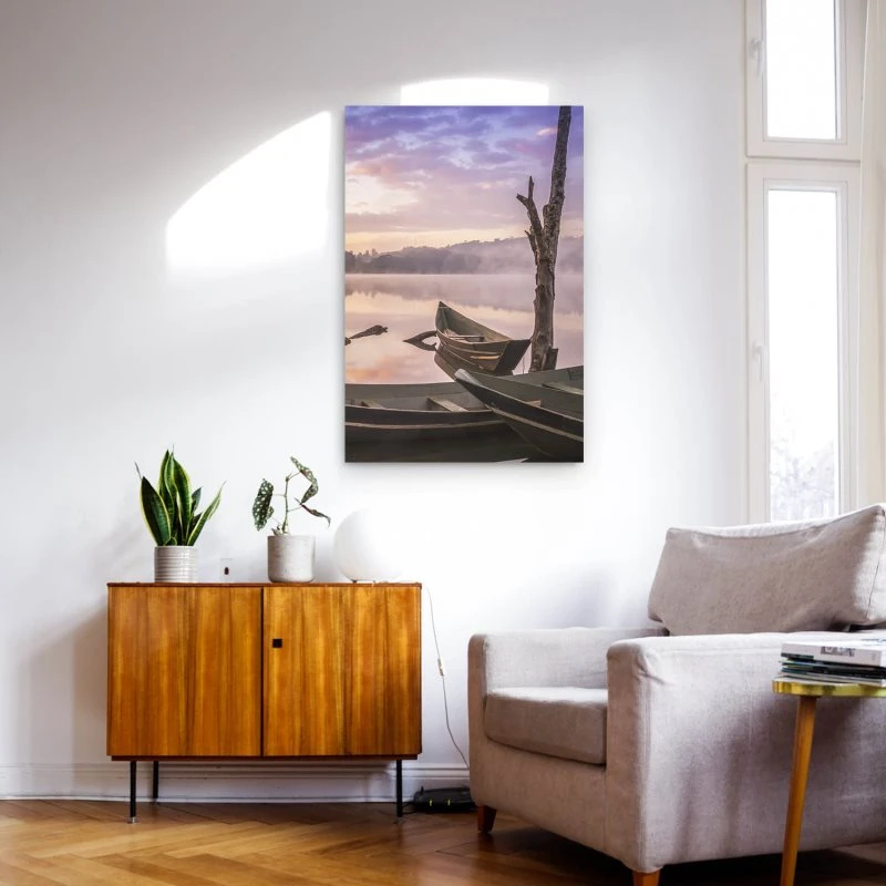 Poster 40x60cm im Hochformat, Afrika Fischerboote Flüsse & Seen